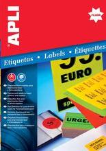 APLI étiquettes rouge fluo diam 60mm par 240 étiquettes LASER