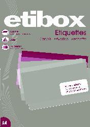 Etiquettes blanches 64x33.9 mm boite de 100 planches Etibox