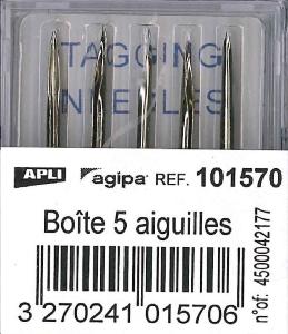 BOITE DE 5 AIGUILLES STANDARD POUR PISTOLET N°101545