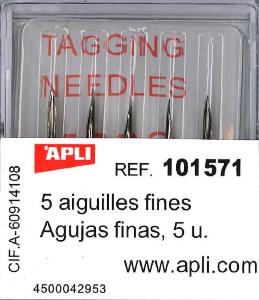 BOITE DE 5 AIGUILLES FINES POUR PISTOLET N°101546