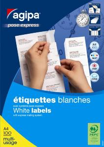Etiquettes blanches format 52.5x21.2 par 5600 étiquettes