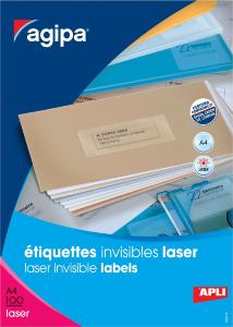 Etiquettes transparentes  format 105x37 par 1600 étiquettes 