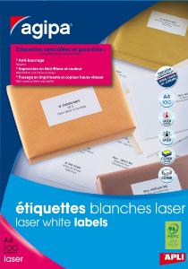 Etiquettes blanches format 52.5x29.7 par 4000 étiquettes 