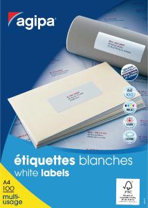 Etiquettes blanches format 105x148.5 par 400 étiquettes enlevables