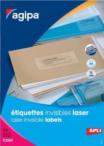 Etiquettes transparentes format 70x37 par 2400 étiquettes 