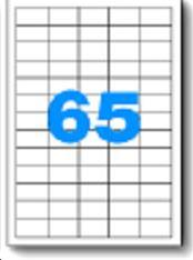 Etiquettes blanches format 38x21.2 par 32.500 étiquettes APLI 1776