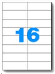 Etiquettes blanches format 105x37mm par 320