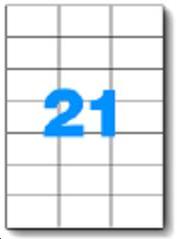Etiquettes blanches format 70 x 42.4mm par 2100