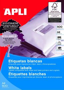 Etiquettes blanches format 210x148 par 1.000 étiquettes 