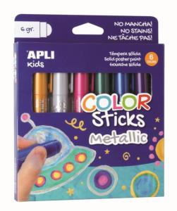 GOUACHE SOLIDE 10G COUL METAL  pochette de 6