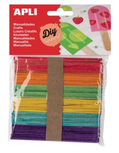 BATONS BOIS COUL ASS 115X10MM  SACHET 50